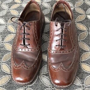 Classic Brown Leather Men's Brogues Born brand men’s 10